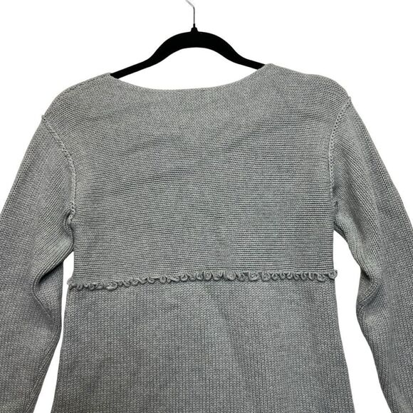 J. Jill Grey Knit Tunic Sweater Boat Neck S Petite- Measurements in pics - Picture 7 of 14